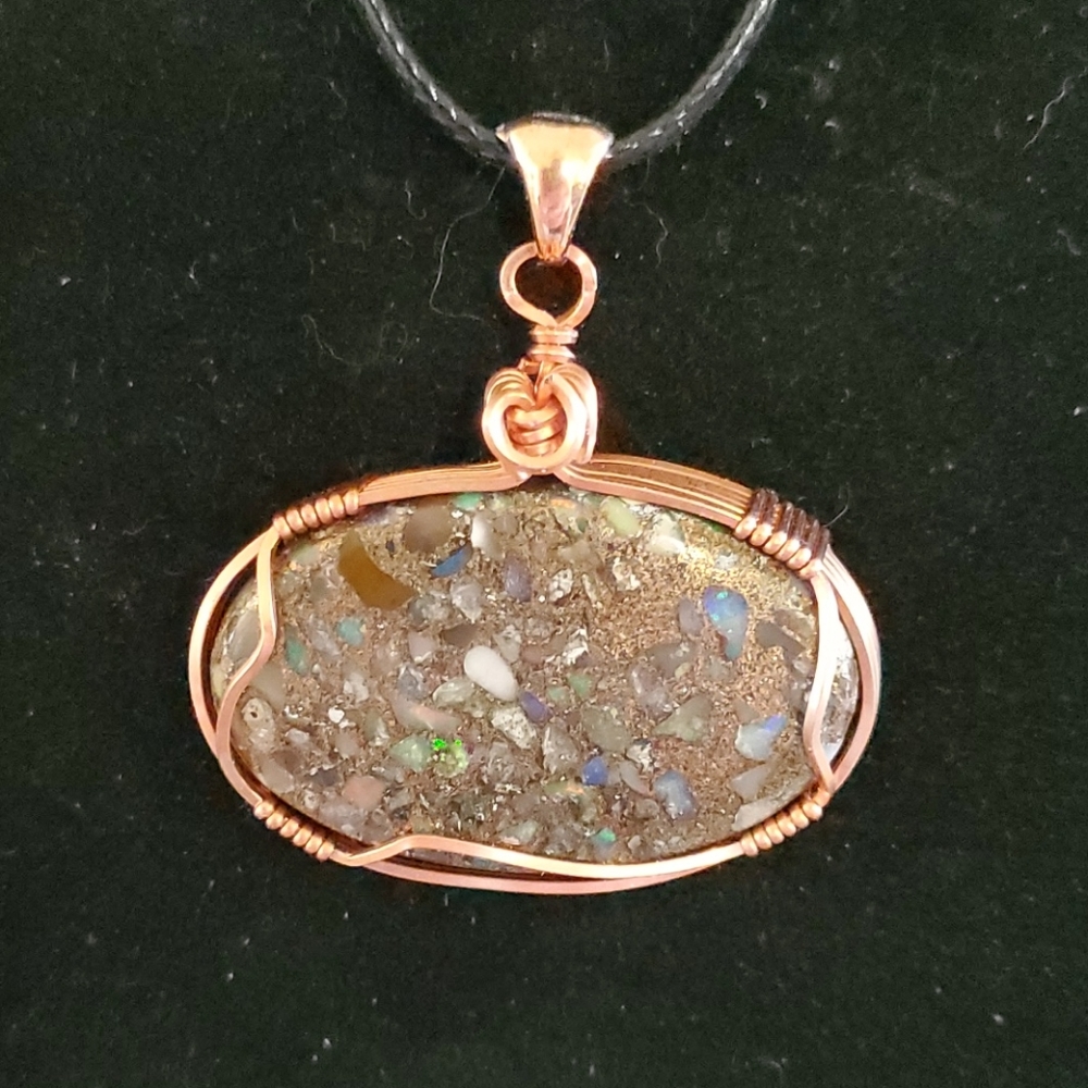 Sapphireskies Opal CopperComposite Pendant